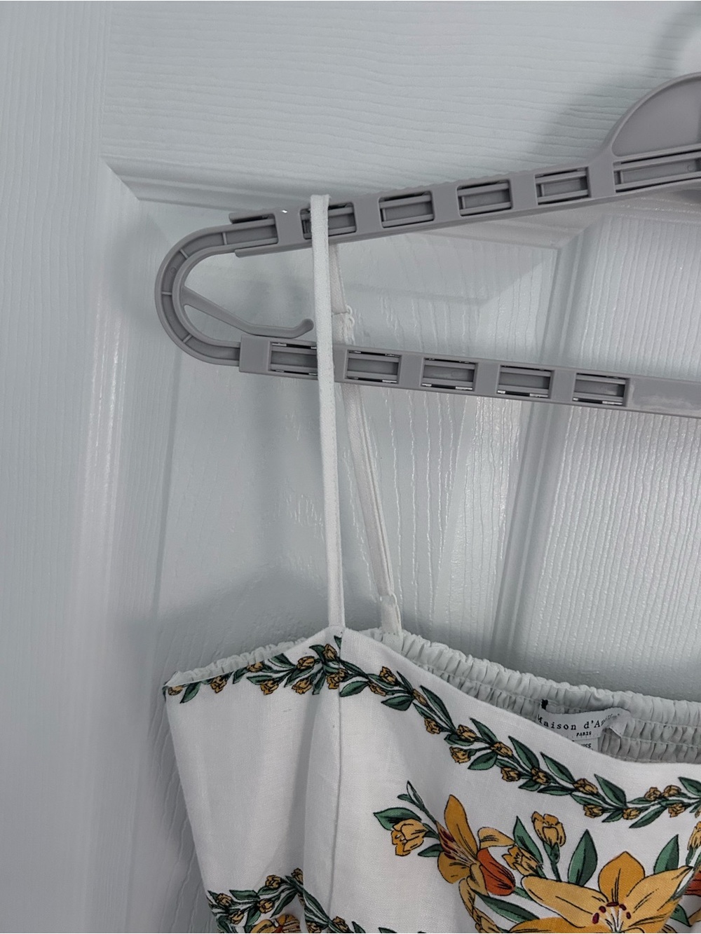 Maison d'Amélie Paris White Smocked Top Floral Dress. Size S - Picture 6 of 10